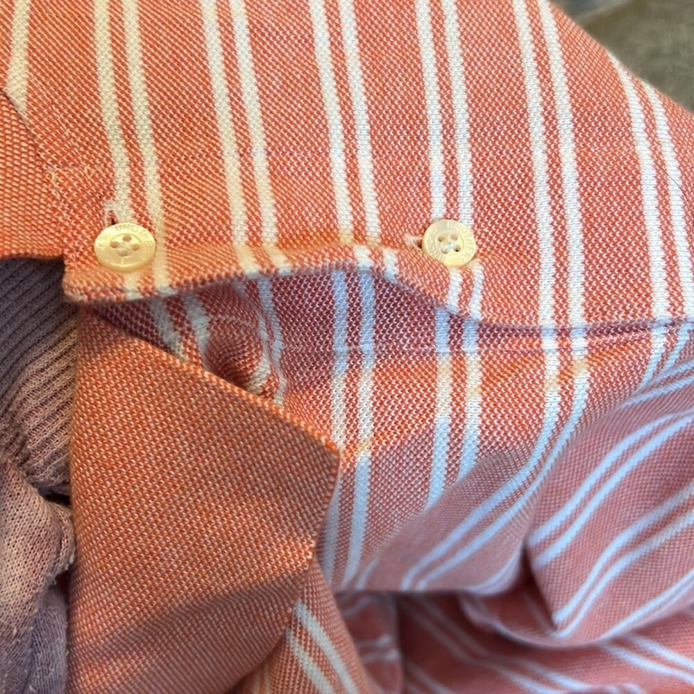 2 (two) vintage brooks brothers 346 striped polos size large, regular fit - Picture 8 of 11